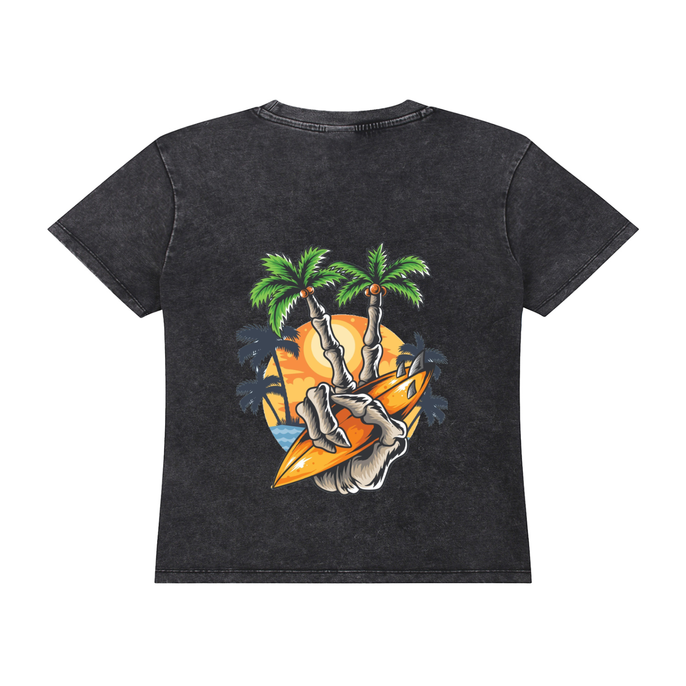 تيشيرت بقصة أكتاف منسدلة مغسول بلمسة عتيقة