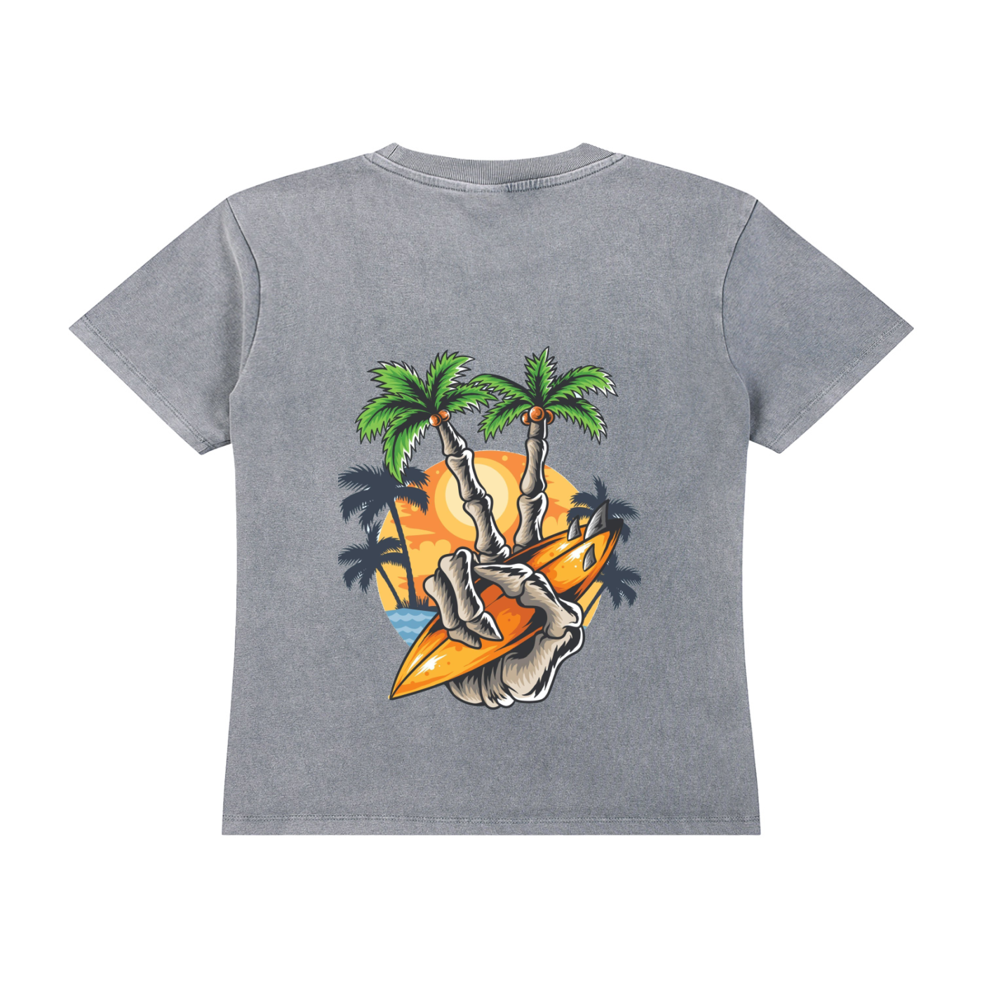 تيشيرت بقصة أكتاف منسدلة مغسول بلمسة عتيقة