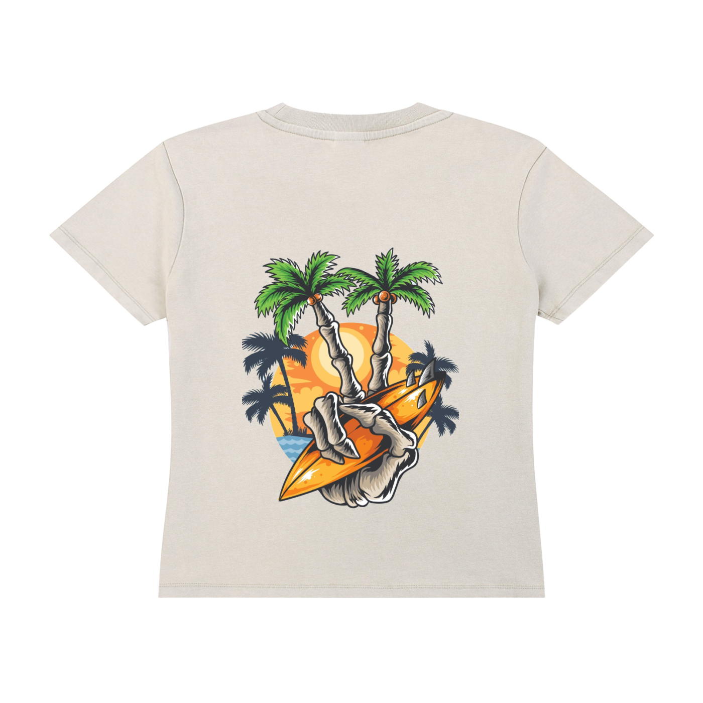 تيشيرت بقصة أكتاف منسدلة مغسول بلمسة عتيقة